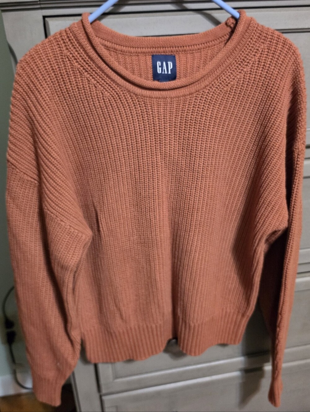 GAP Women's Crewneck Sweater in Rust Orange